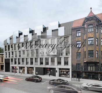 Commercial premises in new modern project in the center of Riga for sale