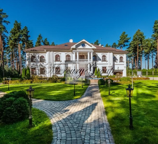 A luxury villa with picturesque surroundings
